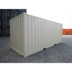 20 Fuß Seecontainer cremeweiß, 1. Reise